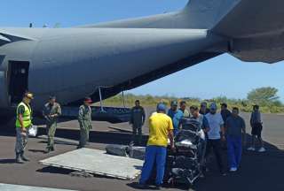 La droga fue trasladada en un vuelo de las Fuerzas Aéreas Ecuatorianas.