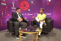 Ronaldo entrevistó a Rodrygo después del duelo contra Suiza.
