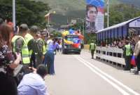 Como primer acto de apertura entre la frontera de Colombia y Venezuela un camión con cargamento de hierro cruzó a Colombia. 
